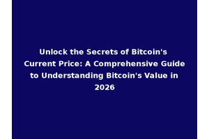 Unlock the Secrets of Bitcoin's Current Price: A Comprehensive Guide to Understanding Bitcoin's Value in 2026