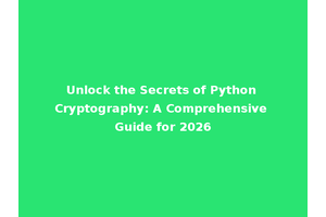 Unlock the Secrets of Python Cryptography: A Comprehensive Guide for 2026