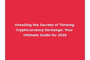 Unveiling the Secrets of Thriving Cryptocurrency Exchange: Your Ultimate Guide for 2026