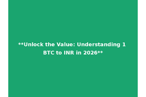 **Unlock the Value: Understanding 1 BTC to INR in 2026**
