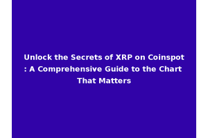 Unlock the Secrets of XRP on Coinspot: A Comprehensive Guide to the Chart That Matters