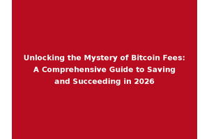 Unlocking the Mystery of Bitcoin Fees: A Comprehensive Guide to Saving and Succeeding in 2026