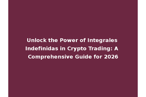 Unlock the Power of Integrales Indefinidas in Crypto Trading: A Comprehensive Guide for 2026