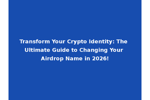 Transform Your Crypto Identity: The Ultimate Guide to Changing Your Airdrop Name in 2026!