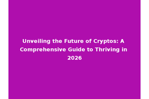 Unveiling the Future of Cryptos: A Comprehensive Guide to Thriving in 2026