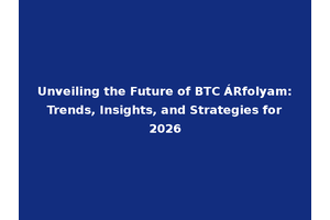 Unveiling the Future of BTC ÁRfolyam: Trends, Insights, and Strategies for 2026