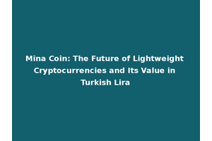 Mina Coin: The Future of Lightweight Cryptocurrencies and Its Value in Turkish Lira