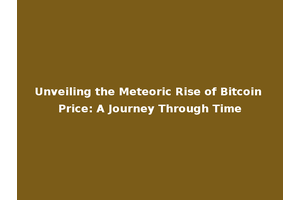 Unveiling the Meteoric Rise of Bitcoin Price: A Journey Through Time