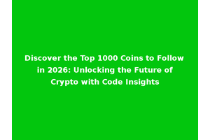 Discover the Top 1000 Coins to Follow in 2026: Unlocking the Future of Crypto with Code Insights