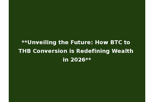 **Unveiling the Future: How BTC to THB Conversion is Redefining Wealth in 2026**