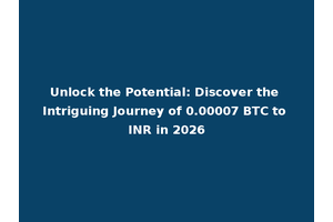 Unlock the Potential: Discover the Intriguing Journey of 0.00007 BTC to INR in 2026