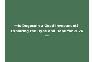 **Is Dogecoin a Good Investment? Exploring the Hype and Hope for 2026**