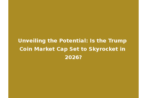 Unveiling the Potential: Is the Trump Coin Market Cap Set to Skyrocket in 2026?