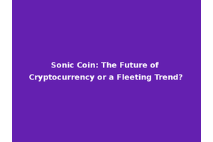 Sonic Coin: The Future of Cryptocurrency or a Fleeting Trend?