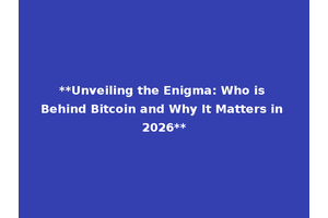 **Unveiling the Enigma: Who is Behind Bitcoin and Why It Matters in 2026**