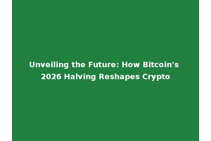 Unveiling the Future: How Bitcoin's 2026 Halving Reshapes Crypto