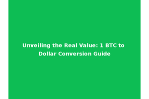Unveiling the Real Value: 1 BTC to Dollar Conversion Guide