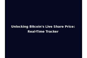 Unlocking Bitcoin's Live Share Price: Real-Time Tracker