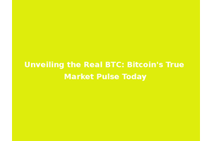 Unveiling the Real BTC: Bitcoin's True Market Pulse Today