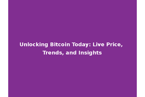 Unlocking Bitcoin Today: Live Price, Trends, and Insights