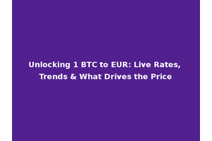 Unlocking 1 BTC to EUR: Live Rates, Trends & What Drives the Price