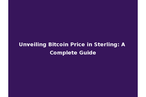 Unveiling Bitcoin Price in Sterling: A Complete Guide
