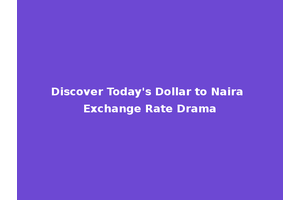 Discover Today's Dollar to Naira Exchange Rate Drama