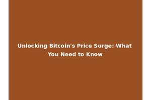 Unlocking Bitcoin's Price Surge: What You Need to Know