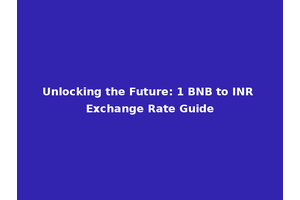 Unlocking the Future: 1 BNB to INR Exchange Rate Guide