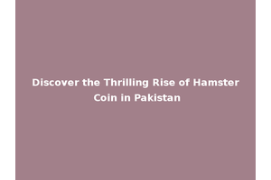 Discover the Thrilling Rise of Hamster Coin in Pakistan