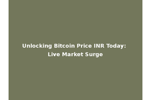 Unlocking Bitcoin Price INR Today: Live Market Surge