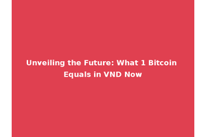 Unveiling the Future: What 1 Bitcoin Equals in VND Now