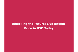Unlocking the Future: Live Bitcoin Price in USD Today