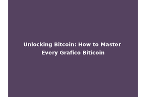 Unlocking Bitcoin: How to Master Every Grafico Biticoin