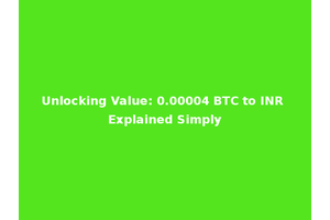 Unlocking Value: 0.00004 BTC to INR Explained Simply