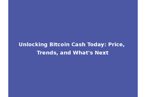 Unlocking Bitcoin Cash Today: Price, Trends, and What's Next