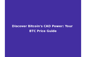 Discover Bitcoin's CAD Power: Your BTC Price Guide