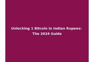 Unlocking 1 Bitcoin in Indian Rupees: The 2024 Guide