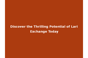 Discover the Thrilling Potential of Lari Exchange Today