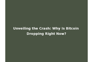 Unveiling the Crash: Why Is Bitcoin Dropping Right Now?