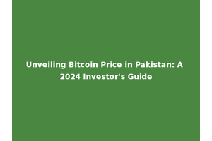 Unveiling Bitcoin Price in Pakistan: A 2024 Investor's Guide