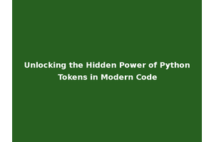 Unlocking the Hidden Power of Python Tokens in Modern Code