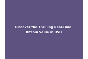 Discover the Thrilling Real-Time Bitcoin Value in USD