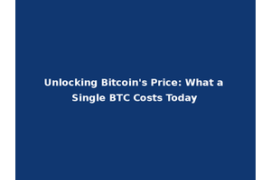 Unlocking Bitcoin's Price: What a Single BTC Costs Today