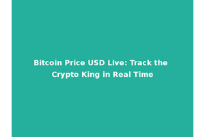 Bitcoin Price USD Live: Track the Crypto King in Real Time