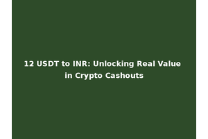 12 USDT to INR: Unlocking Real Value in Crypto Cashouts