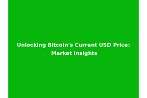 Unlocking Bitcoin's Current USD Price: Market Insights