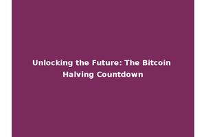 Unlocking the Future: The Bitcoin Halving Countdown