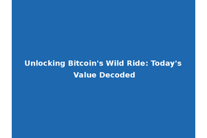 Unlocking Bitcoin's Wild Ride: Today's Value Decoded