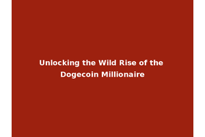 Unlocking the Wild Rise of the Dogecoin Millionaire